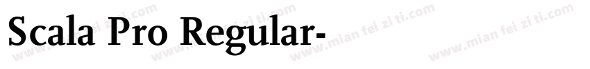Scala Pro Regular字体转换